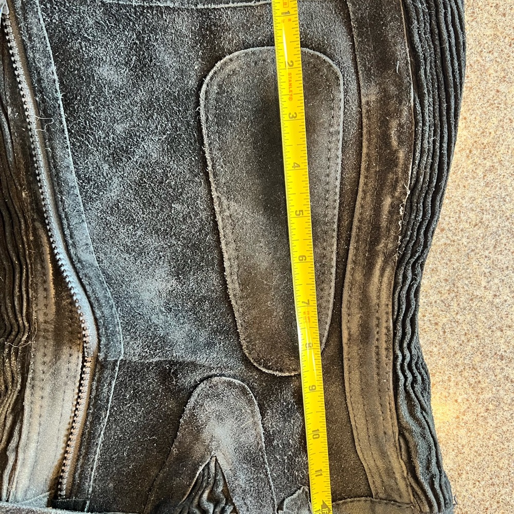 Black Suede Riding Half Chaps - Picture 3 of 3